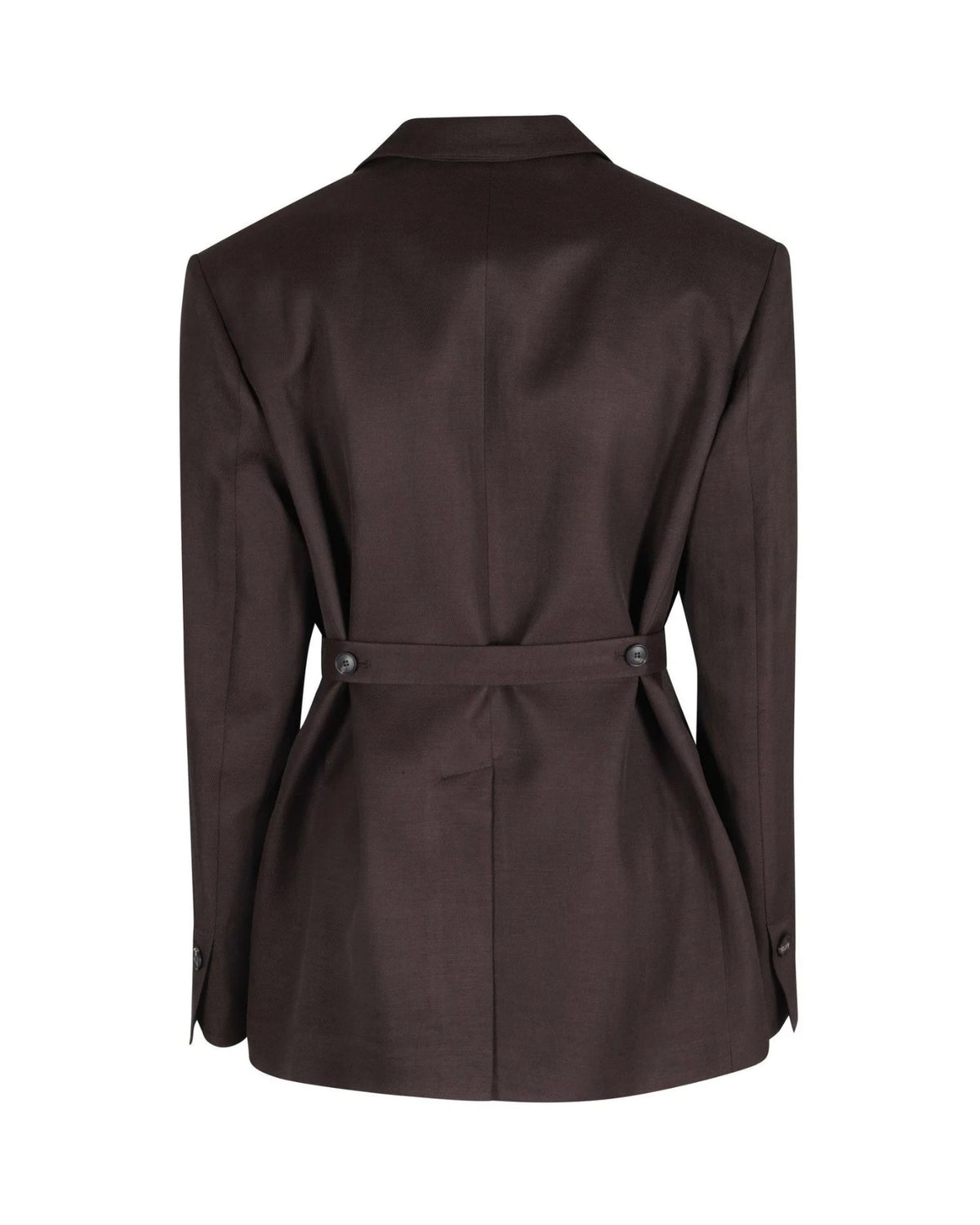 FROST BELTED BLAZER - COFFEE