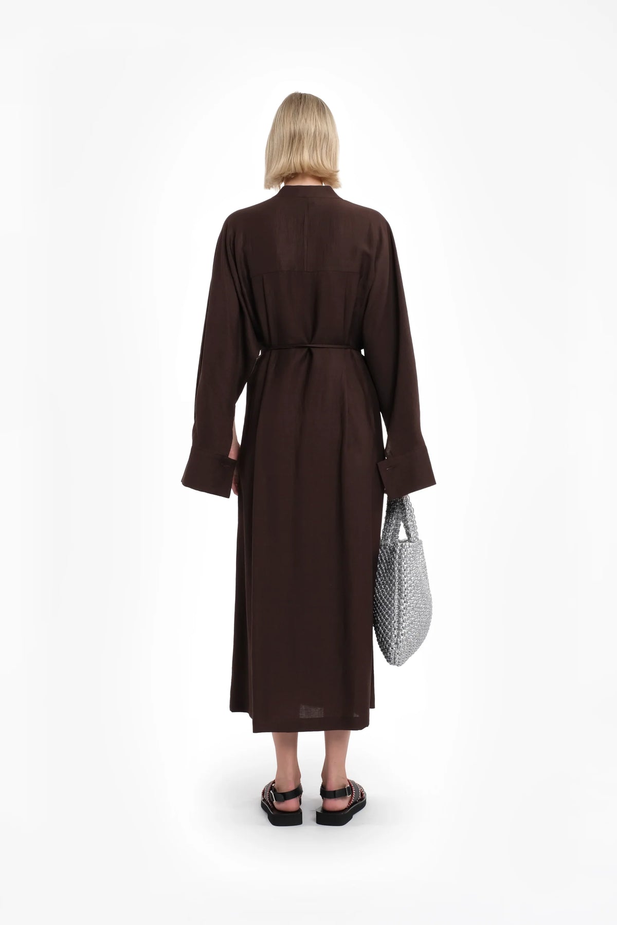 DELTA KIMONO DRESS - CHOCOLATE