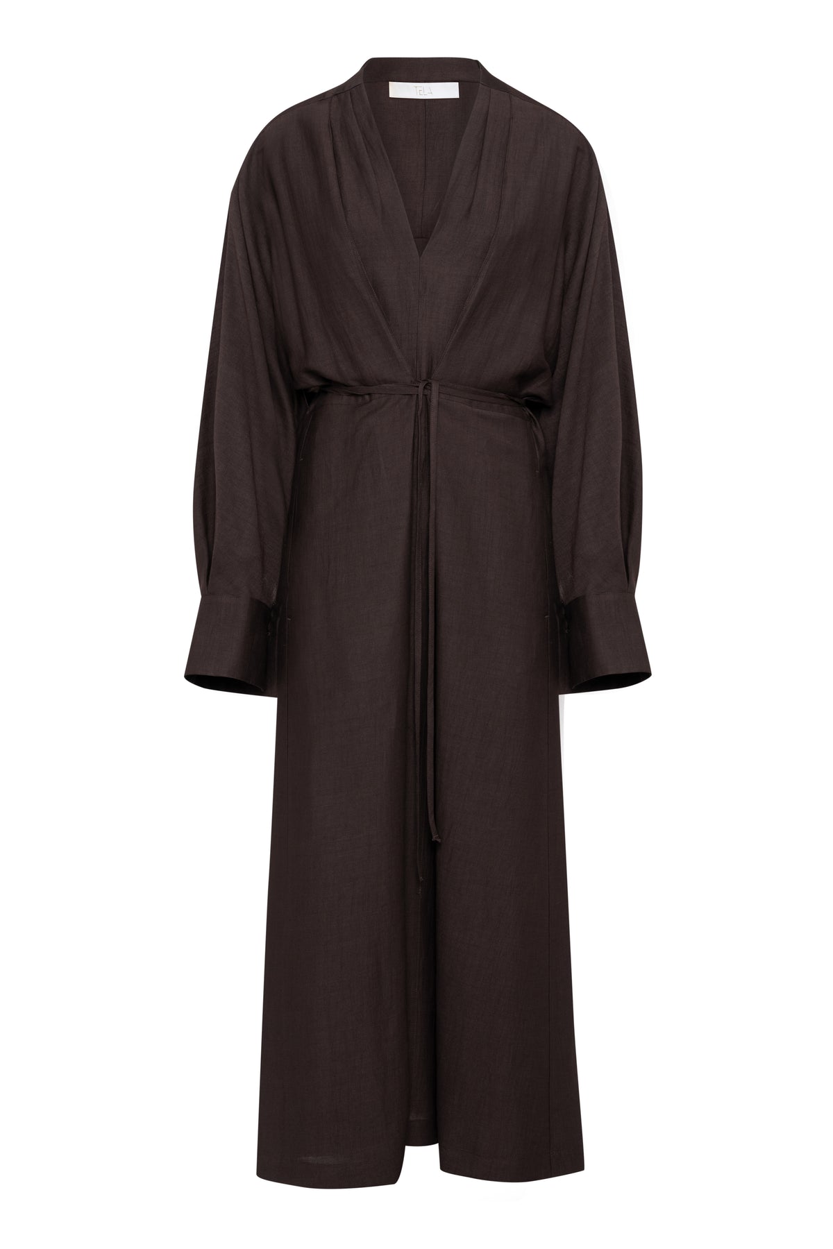DELTA KIMONO DRESS - CHOCOLATE