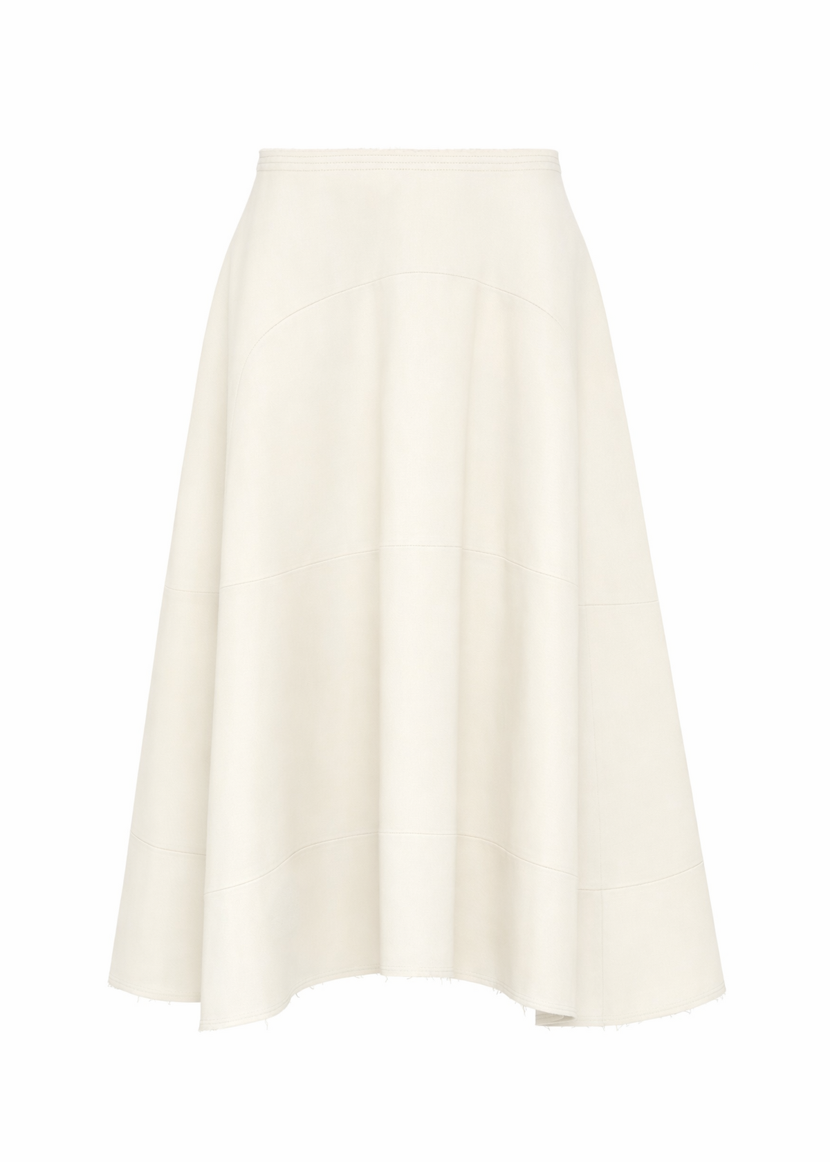 LIME DENIM SKIRT - CREAM