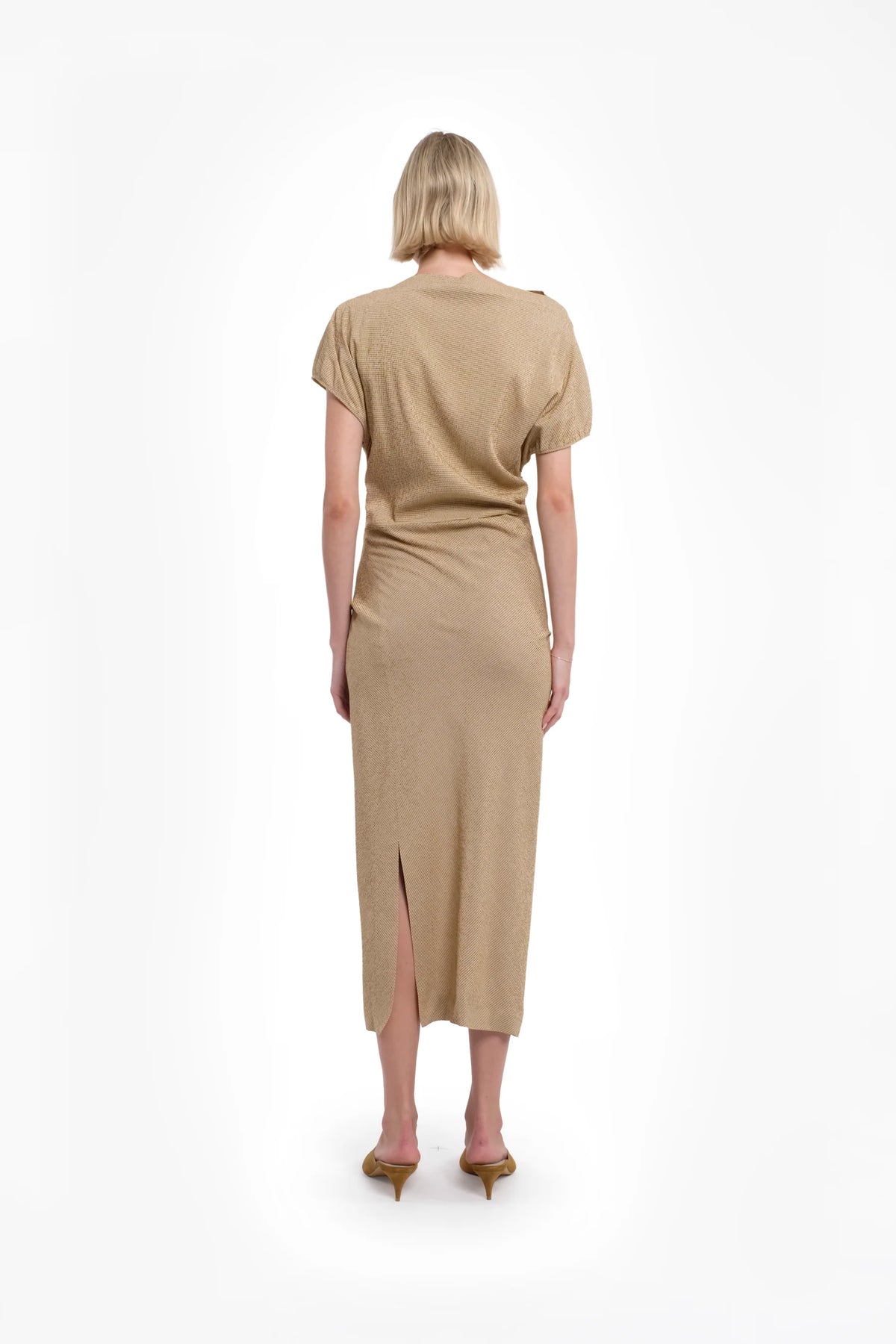 MURPHY SEESUCKER DRESS - SAND